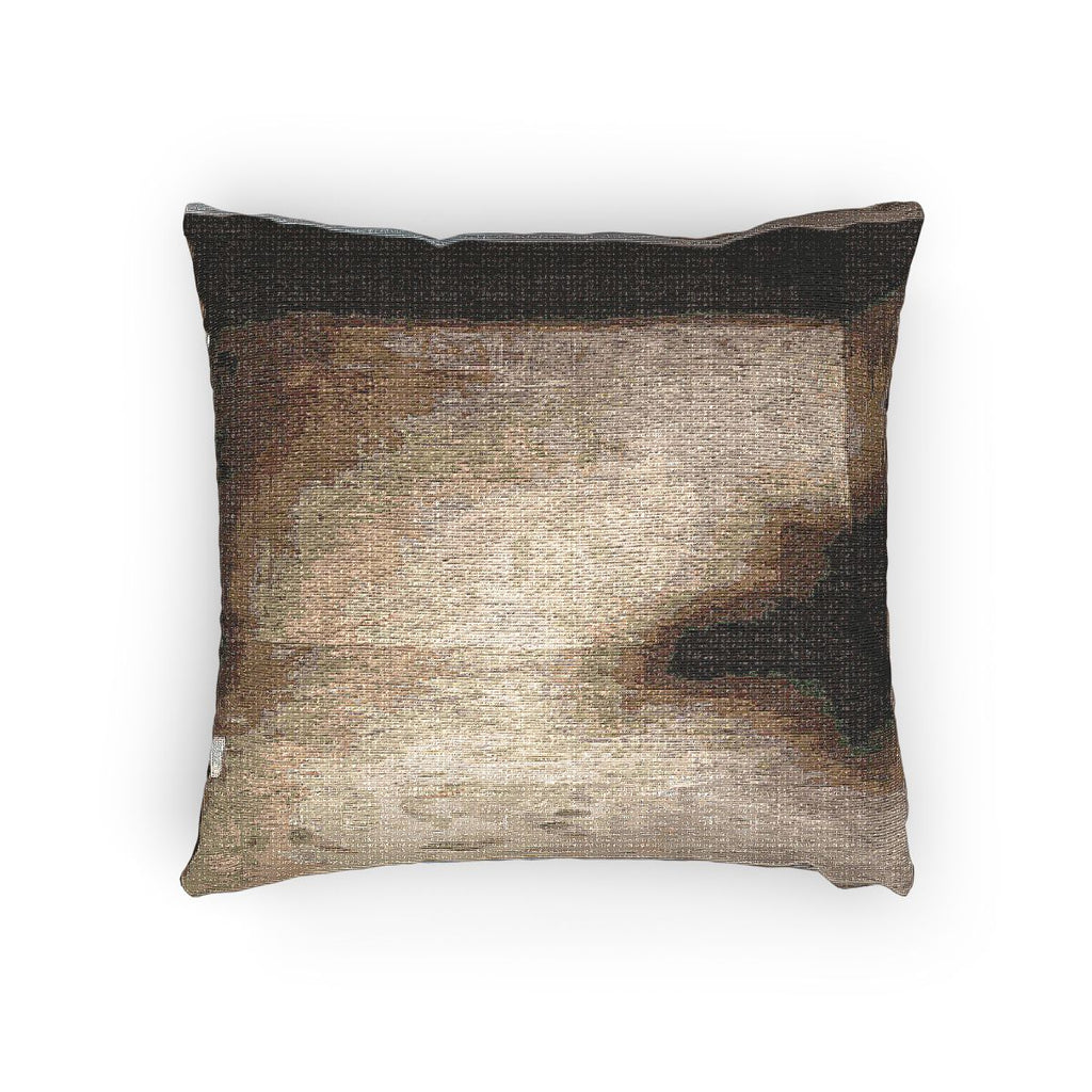 Woven Pillow - Shadows of the Citadel moody architectural......