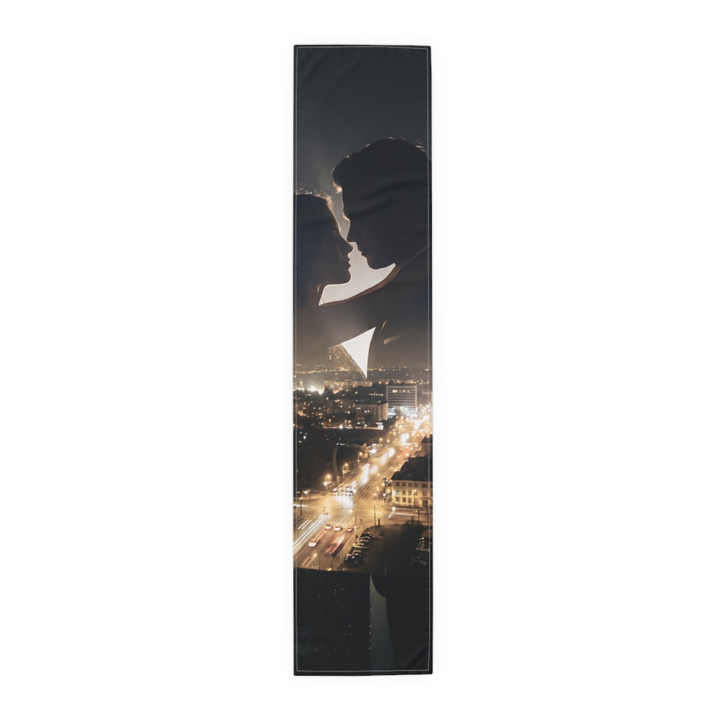 Table Runner - Midnight City Romance | Echovira Gallery