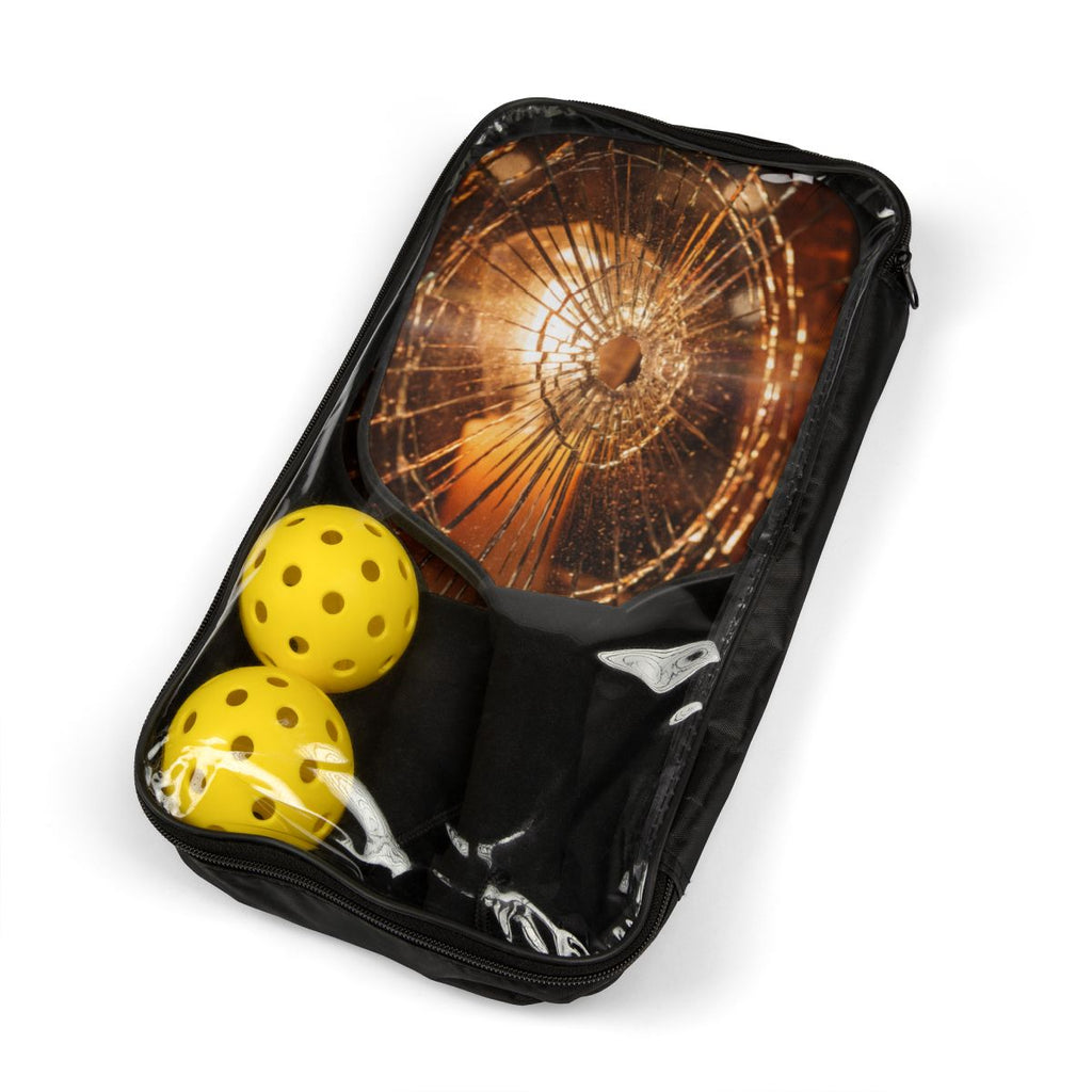 Pickleball Kit - Golden Hour Fractured Glass Aesthetic Wall...