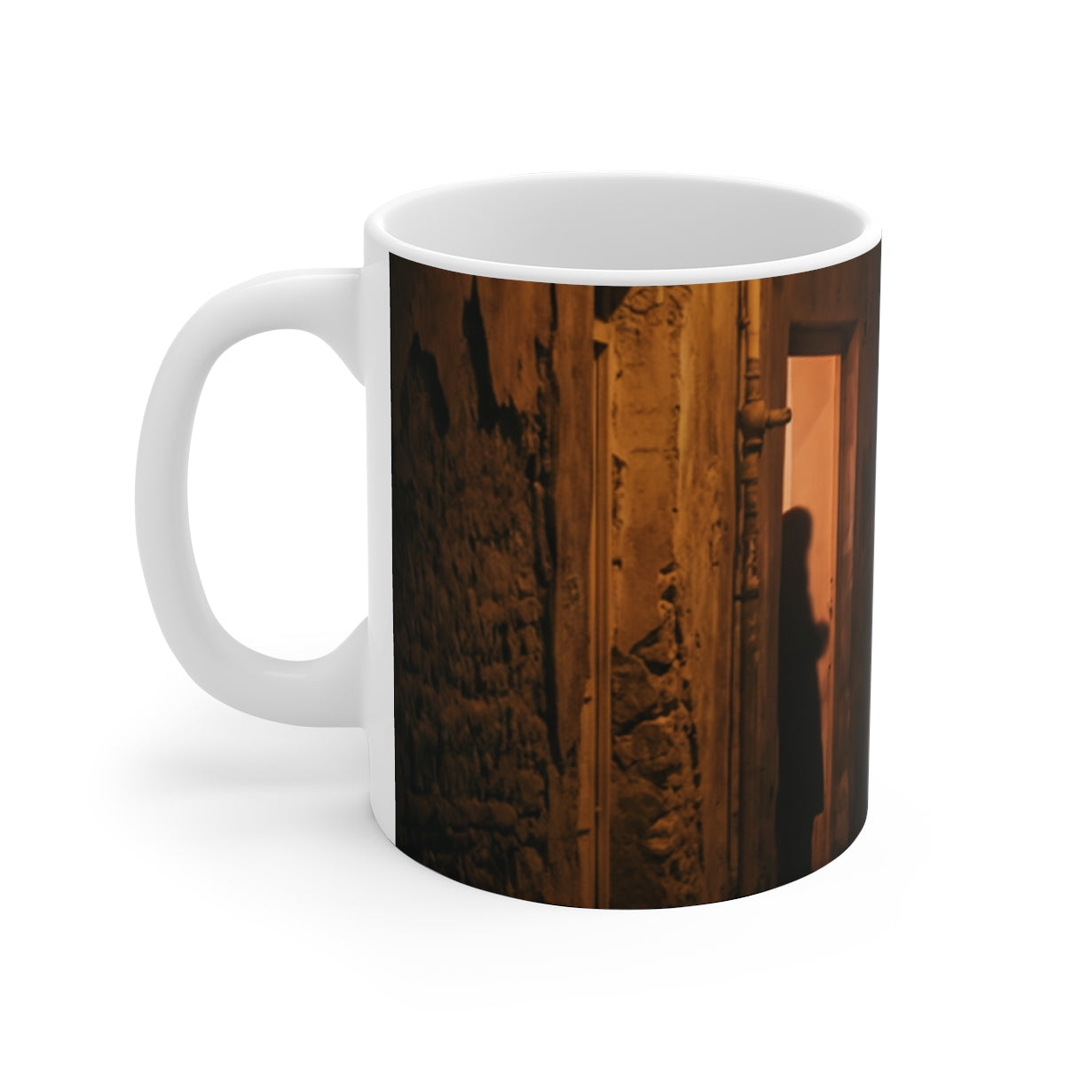 11oz White Mug - Midnight Shadows Glow | Echovira Gallery