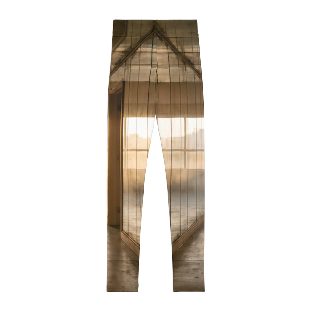 Youth Leggings - Golden Hour Reflection Corridor Art |...