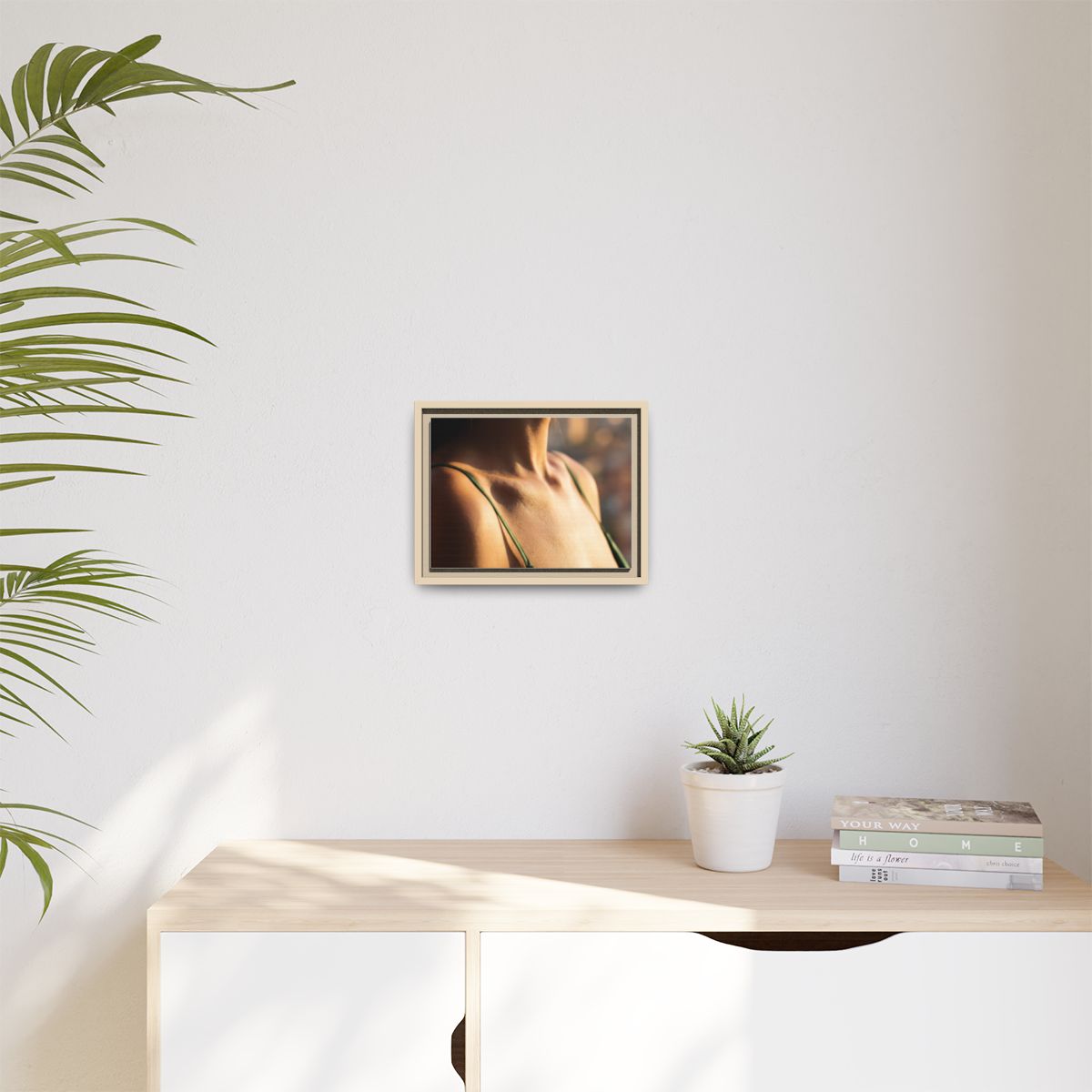 Golden Hour Matte Canvas - Framed Sunset Wall Art — Natural...