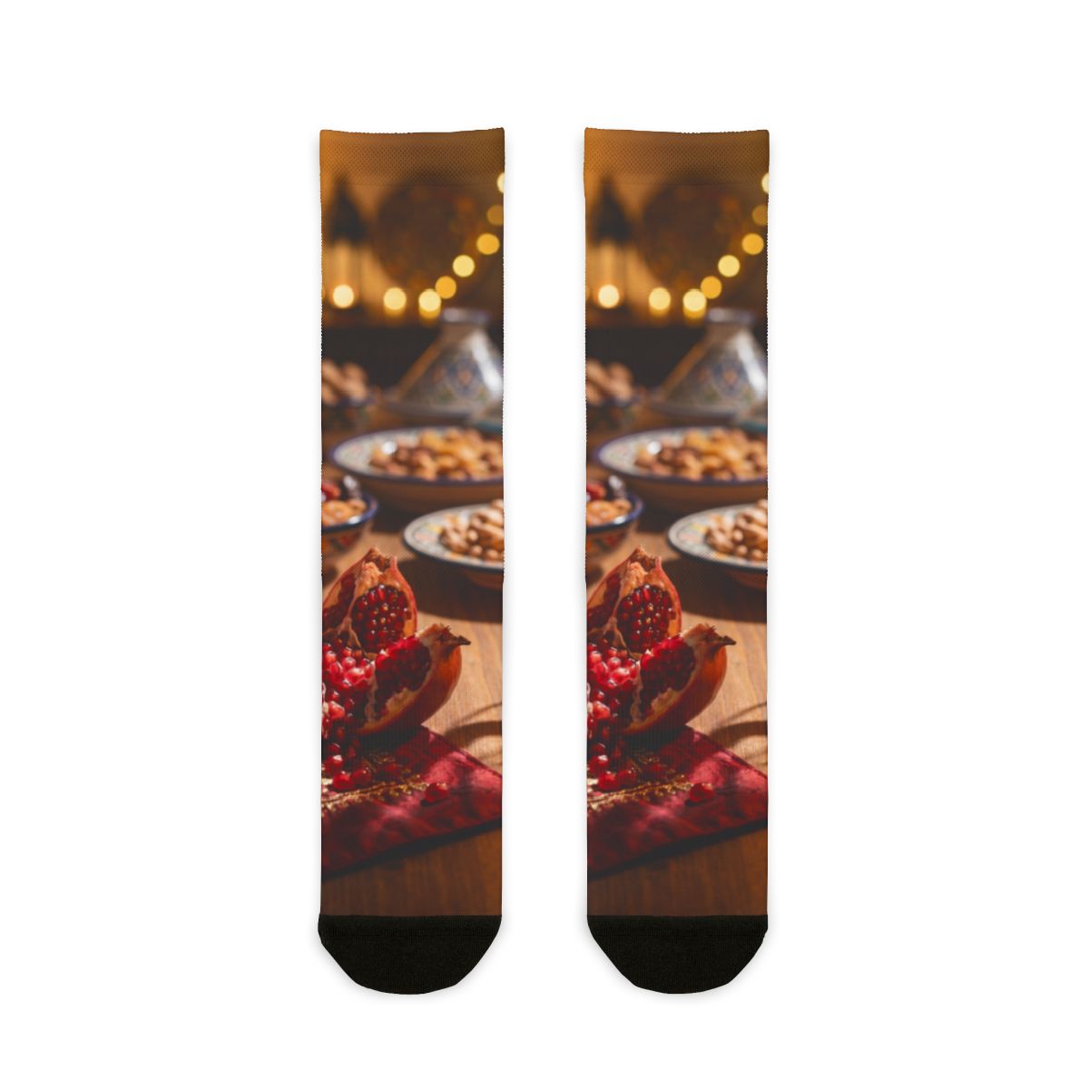 Sublimation Crew Socks - Amber Feast | Echovira Gallery