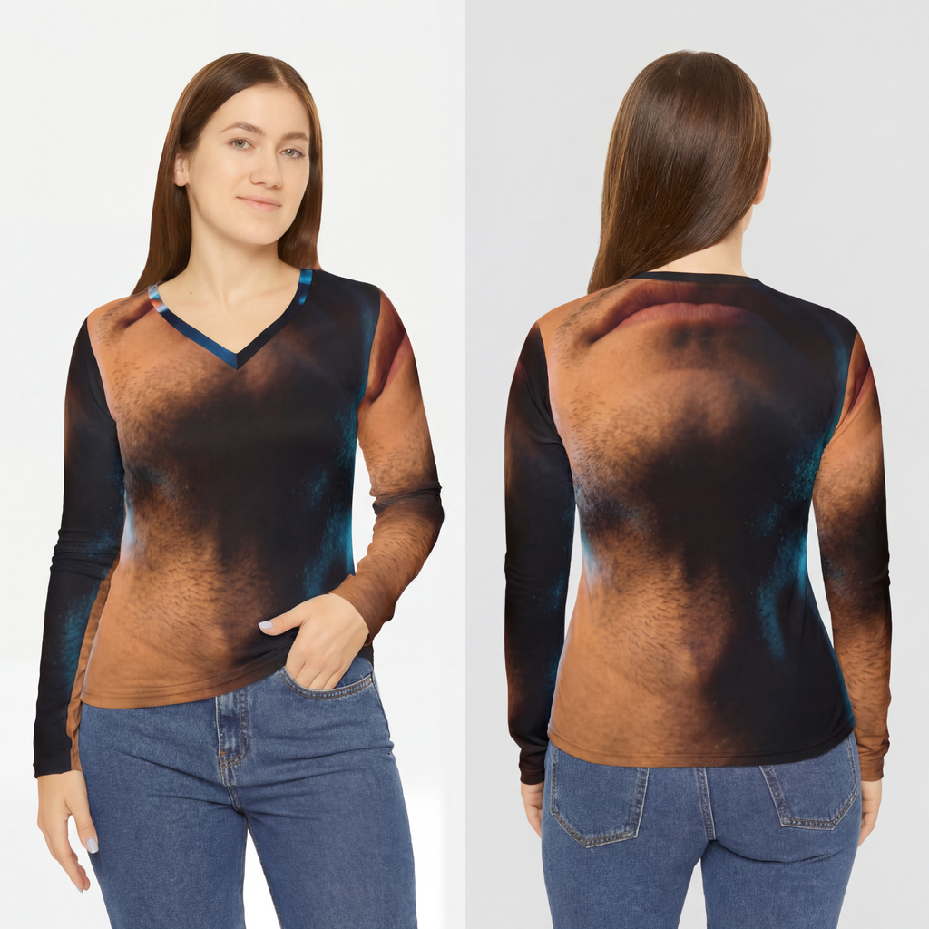 Women's V-neck Shirt - Neon Edge