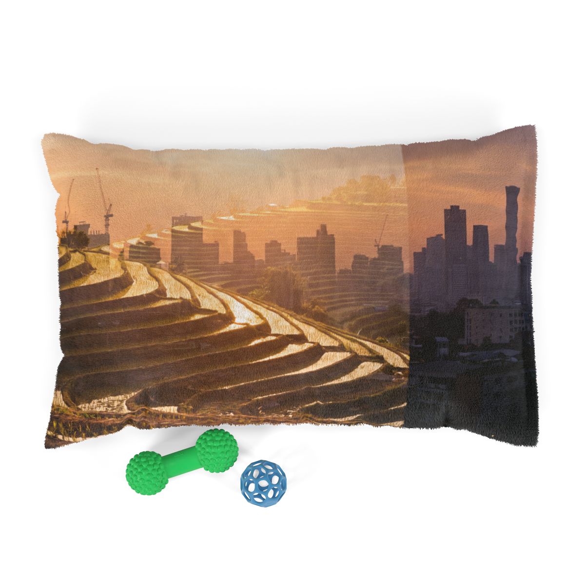 Pet Bed - Golden Hour Horizons Art Print | Echovira Gallery