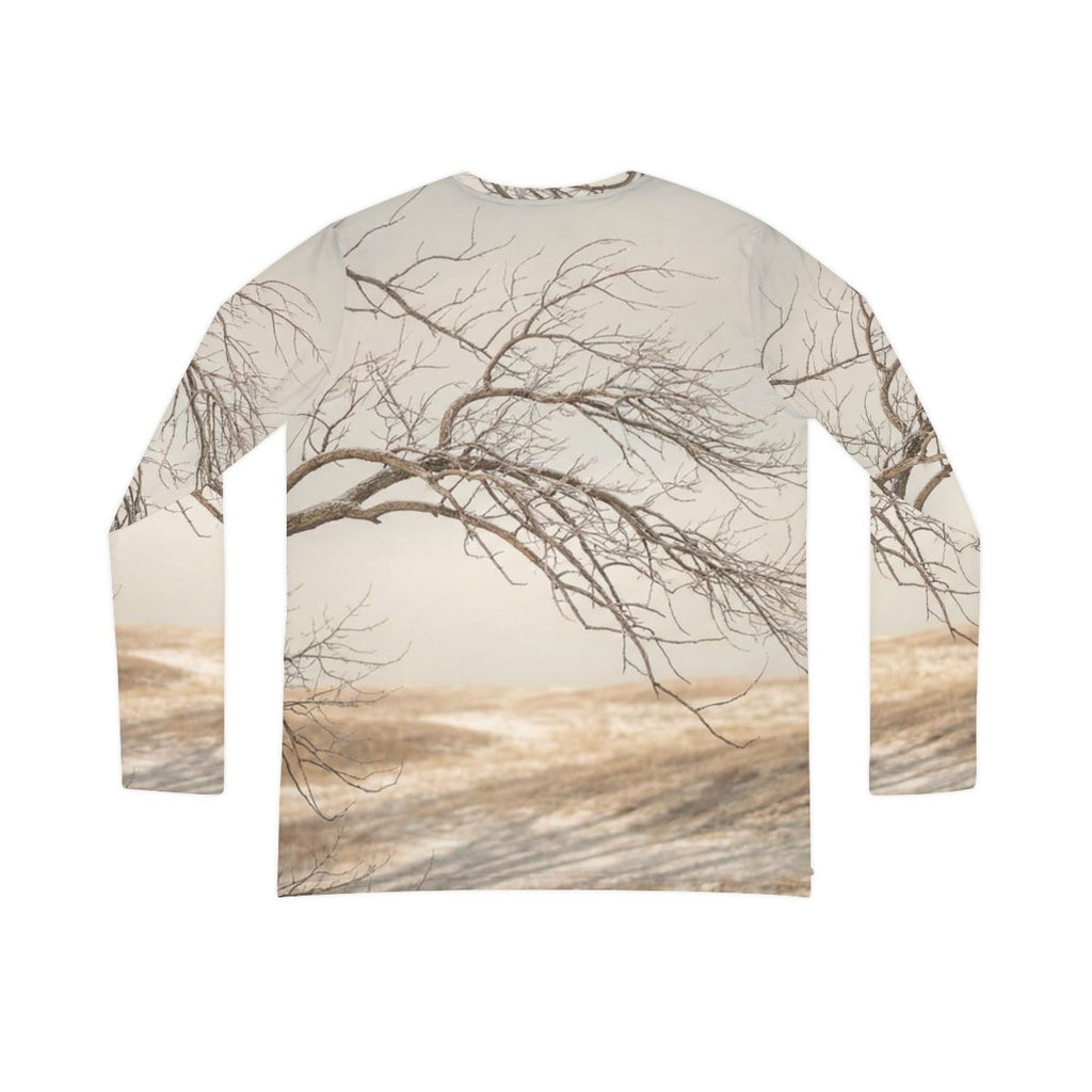 Women's Long Sleeve V-neck Shirt - Winter Branch Solitude......