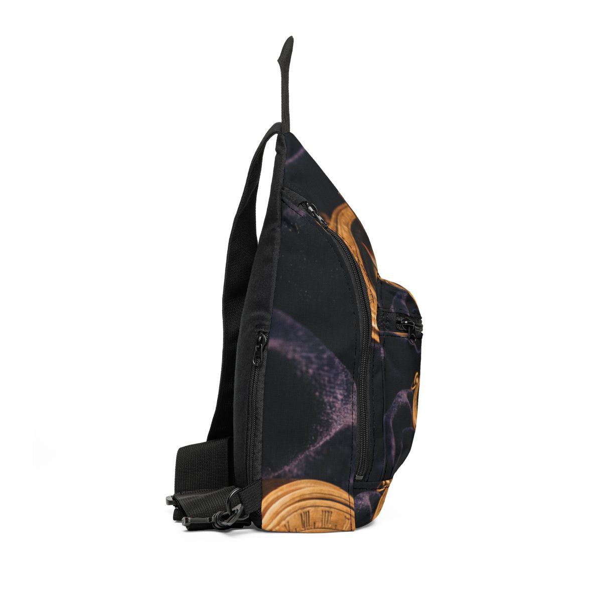 Vintage Brass Sundial Compass Sling Bag