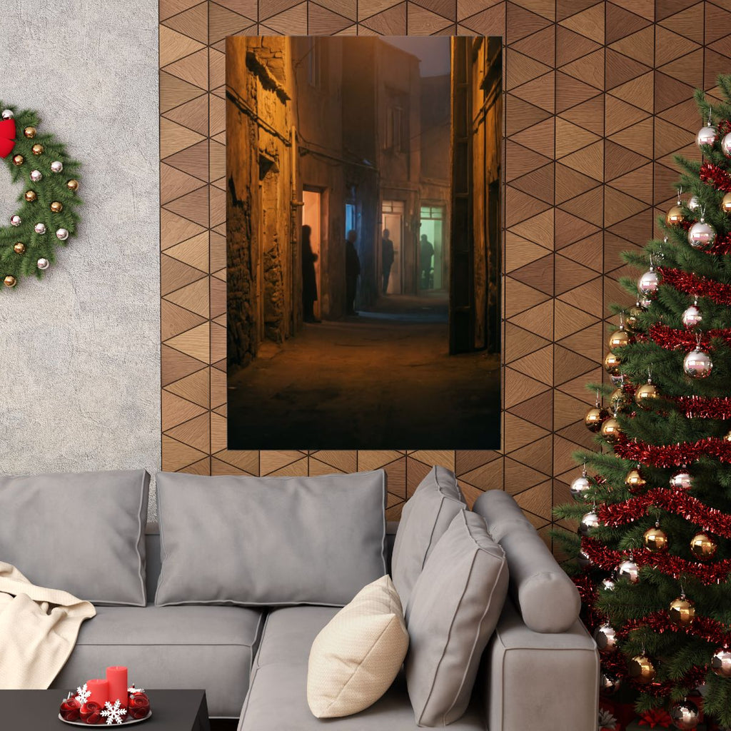 Matte Vertical Posters - Shadowed Alleyway Mystery Art Print...