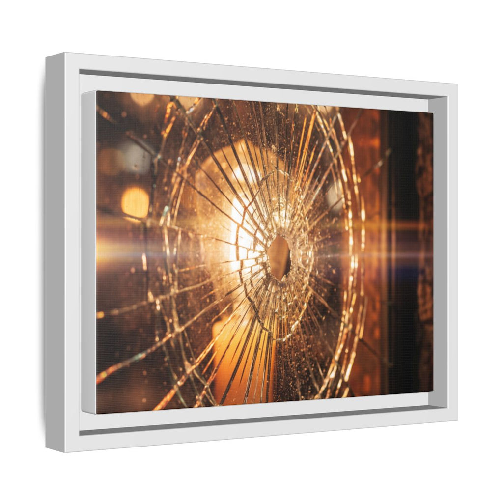 Framed Matte Canvas - Shattered Glass — White / 1.25"