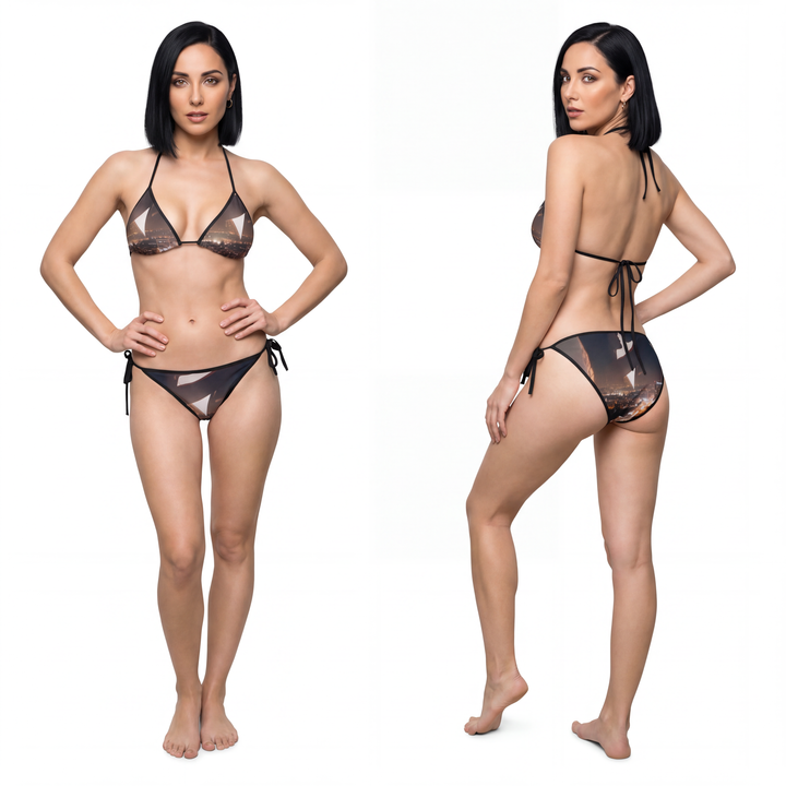 Women's Bikini Swimsuit - Midnight City Skyline