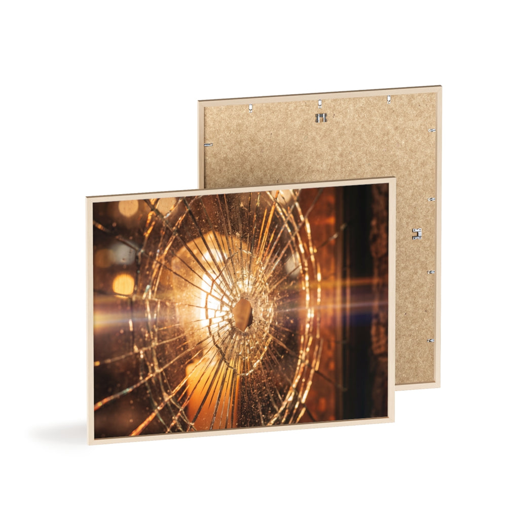 Wood Framed Poster - Cinematic Fracture — Landscape