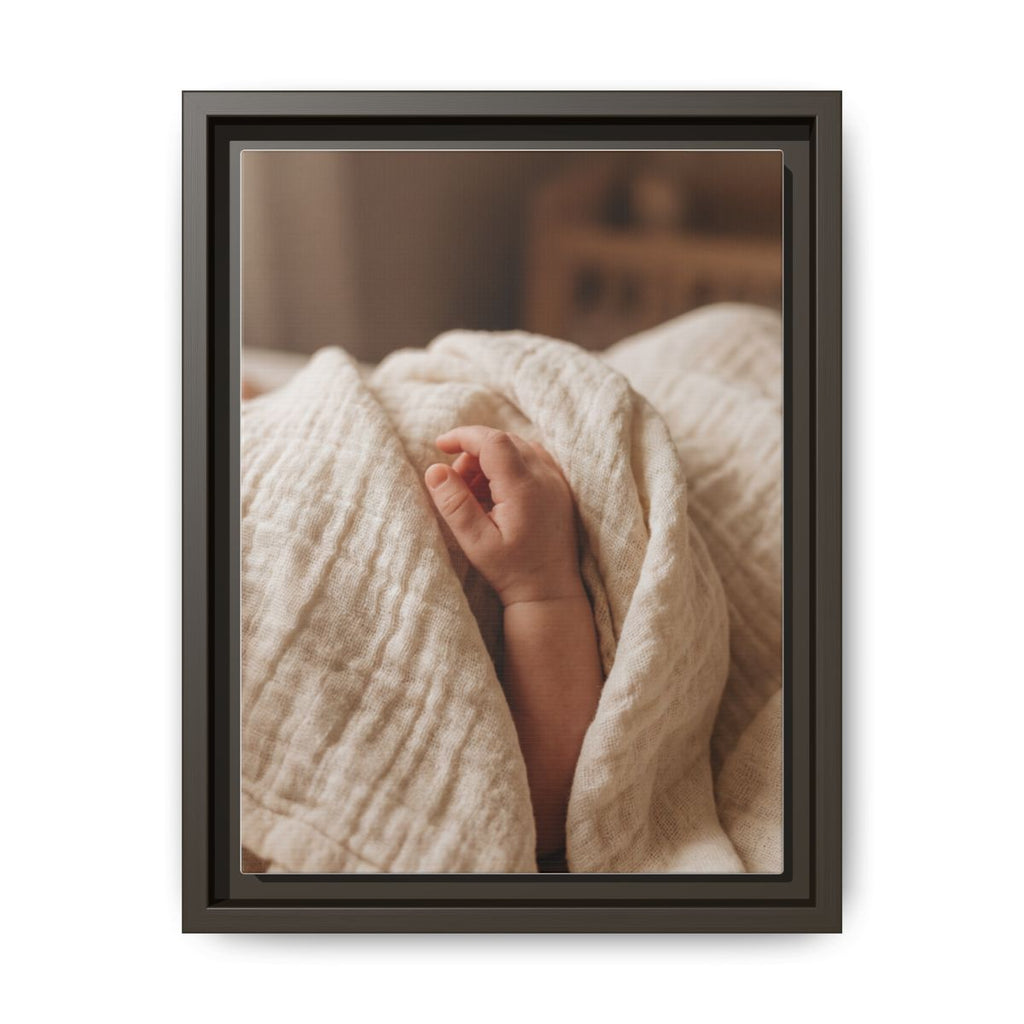Framed Matte Canvas - Neutral Nursery — Espresso / 1.25"