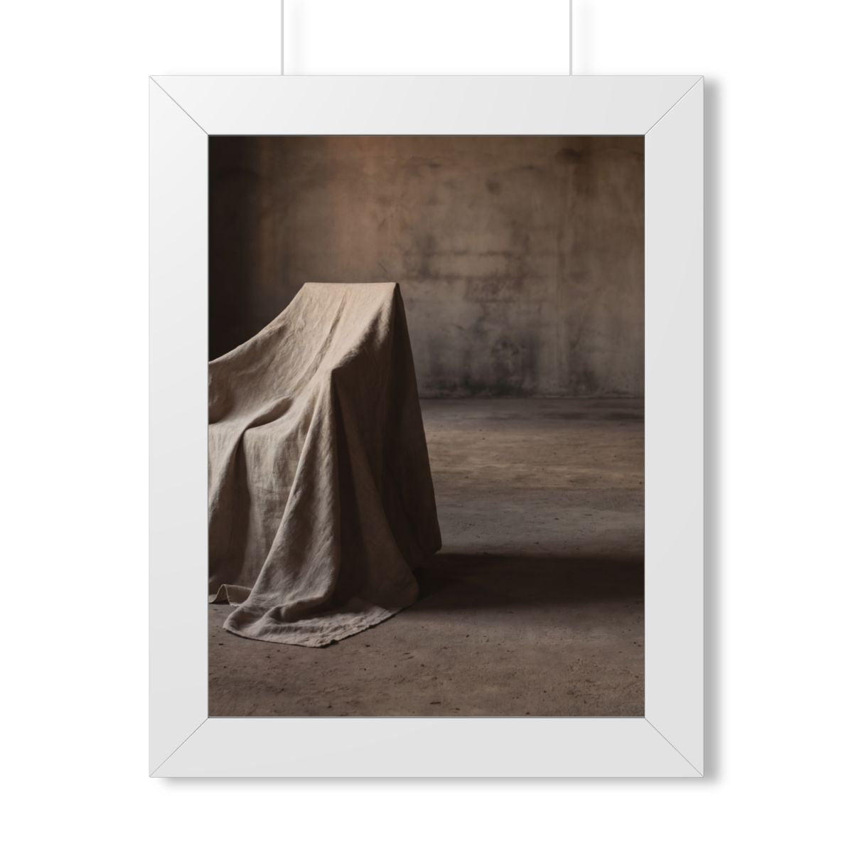 Framed Vertical Poster - Draped Silence Still Life Art... |...