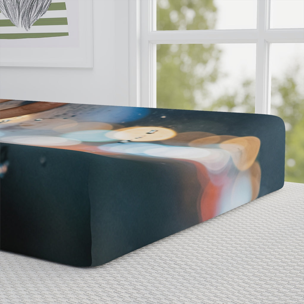 Rainy Window City Baby Changing Pad Cover