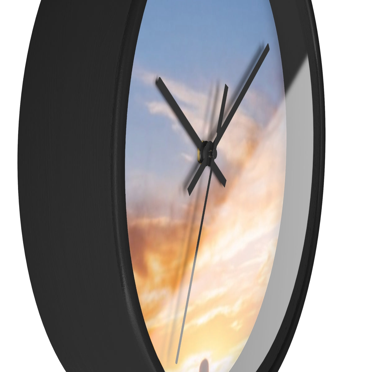 Wall Clock - Golden Hour Mountain Trail | Echovira Gallery