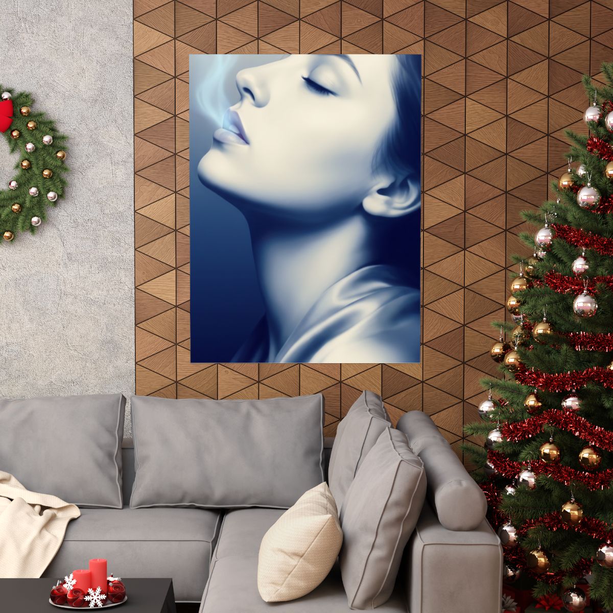 Matte Vertical Poster - Ethereal Blue Somnium Portrait (8×10...