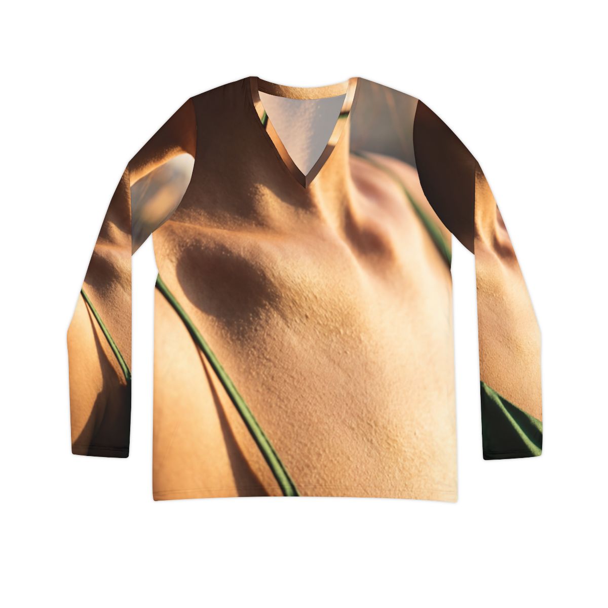 Women's Long Sleeve V-neck Shirt - Golden Hour V-neck Shirt...