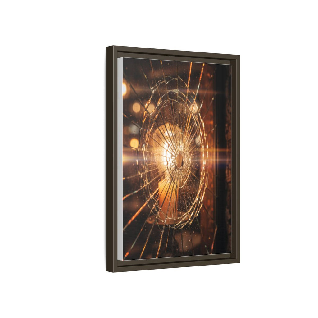 Framed Matte Canvas - Shattered Glass