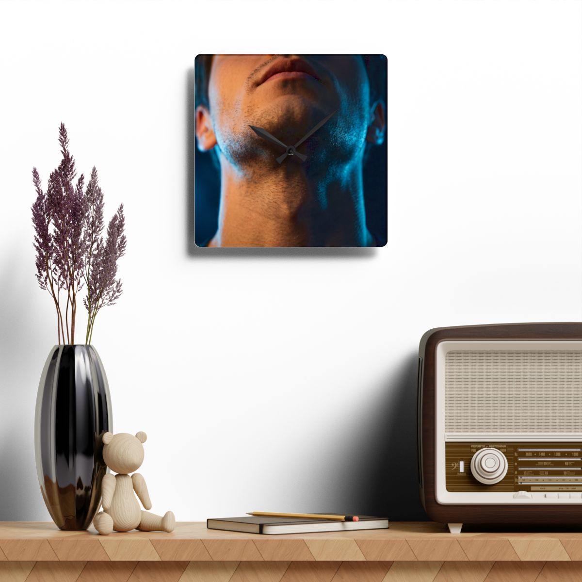 Acrylic Wall Clock - Synthwave Time
