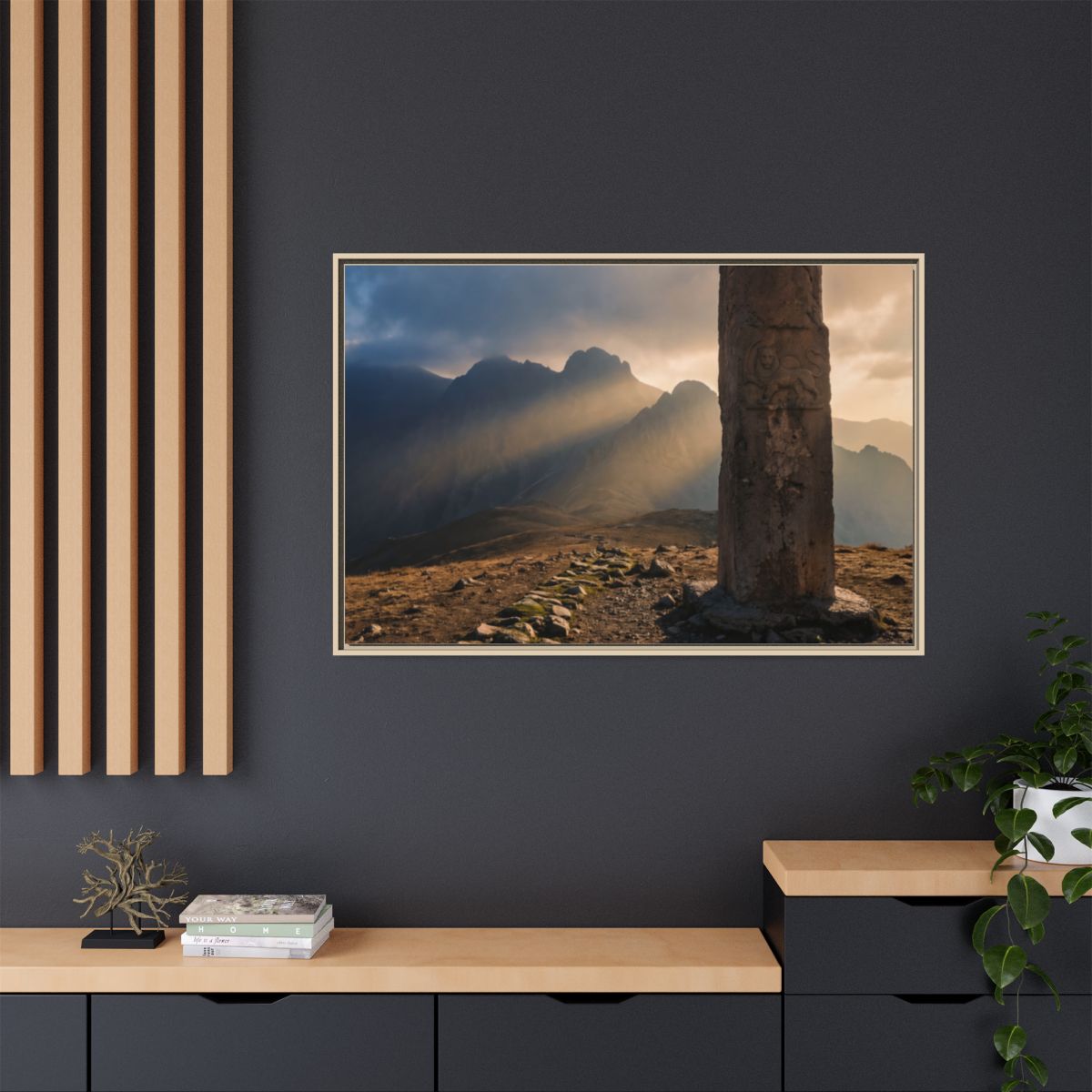 Framed Matte Canvas - Sun Peak