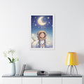 Framed Vertical Poster - Universe Explorer Art — White... |...
