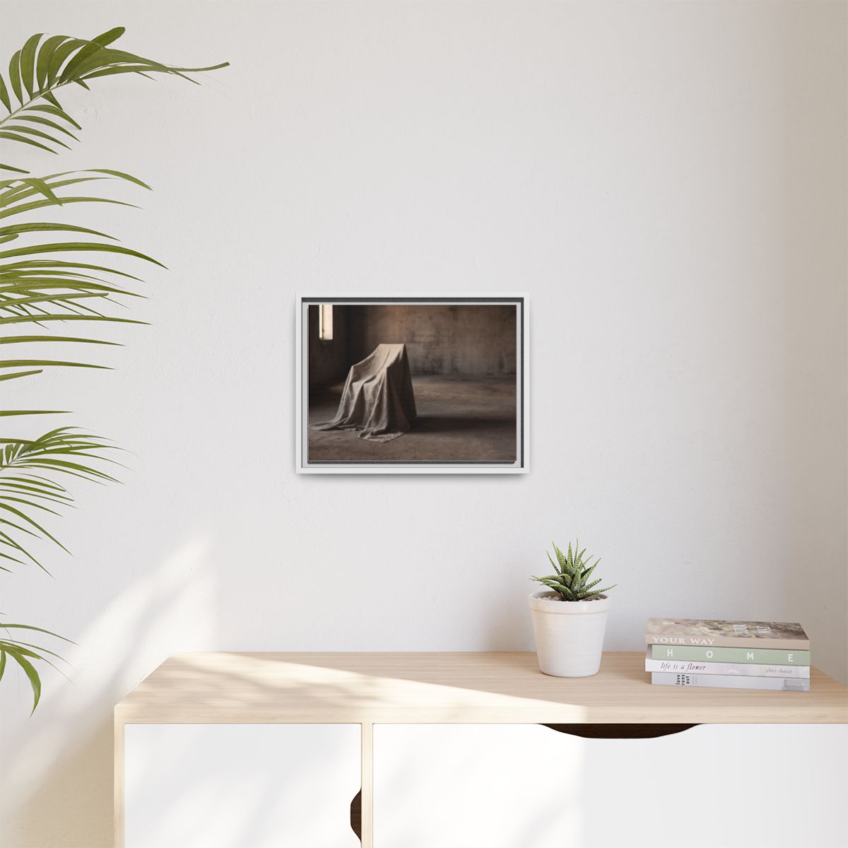 Matte Canvas, Framed - Draped Silence Still Life Art... |...