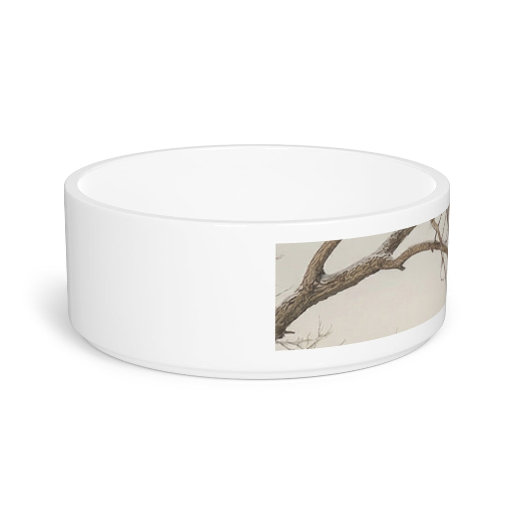Pet Bowl - Winter Branch Solitude Landscape | Echovira...