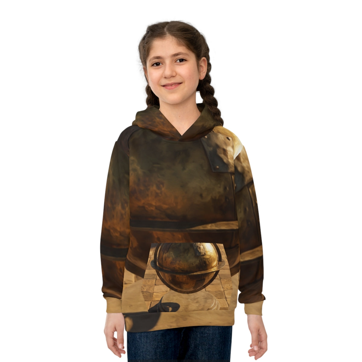 Children's Brass Astrolabe Art Hoodie