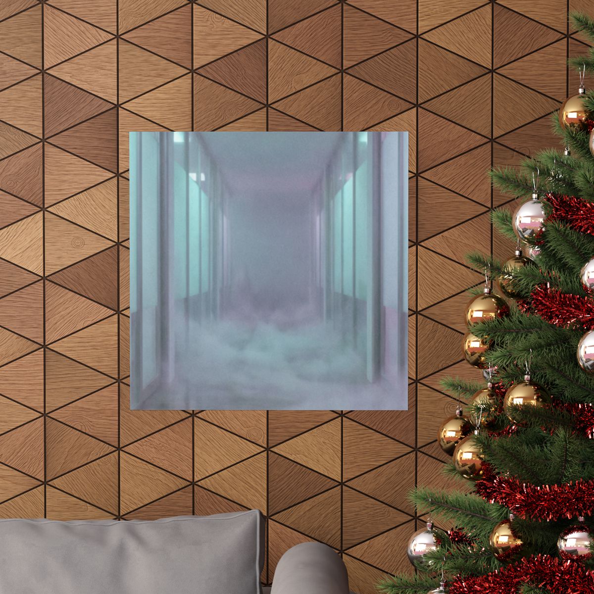 Matte Vertical Posters - Liminal Corridor Fog Art Print... |...