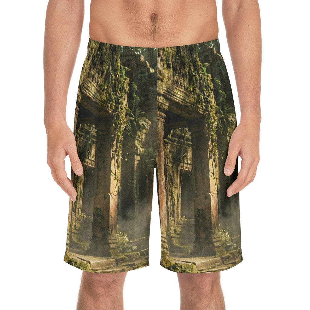 Men's Board Shorts - Temple Sanctuary | Echovira Gallery