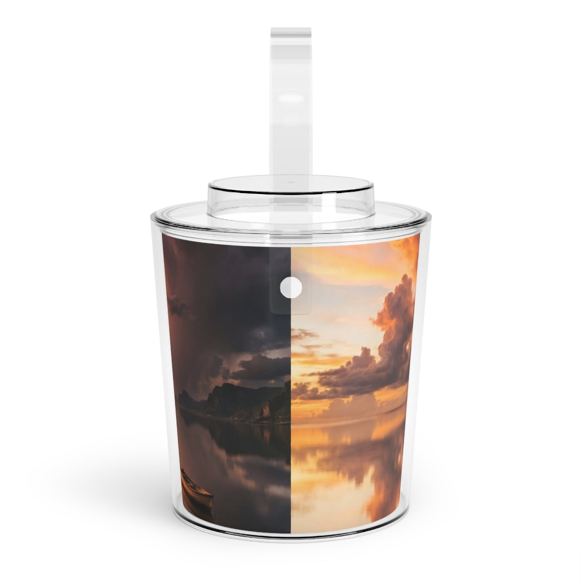 Ice Bucket with Tongs - Moody Sunset Edition | Echovira...