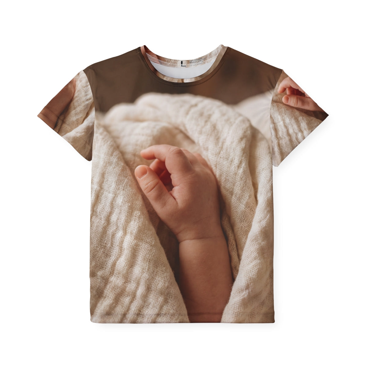 Kids Sports Jersey - Tender Newborn Hand in Cozy Linen... |...