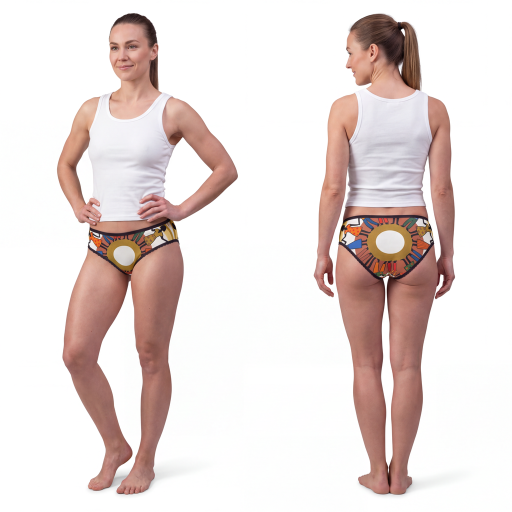 Women's Briefs - Unity Mandala Folk Art | Echovira Gallery