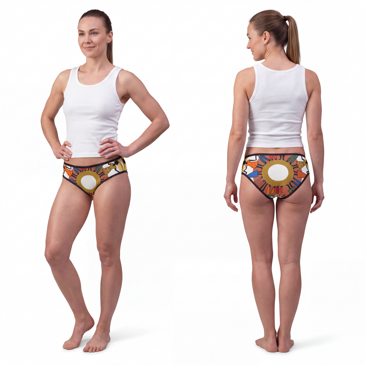 Women's Briefs - Unity Mandala Folk Art | Echovira Gallery