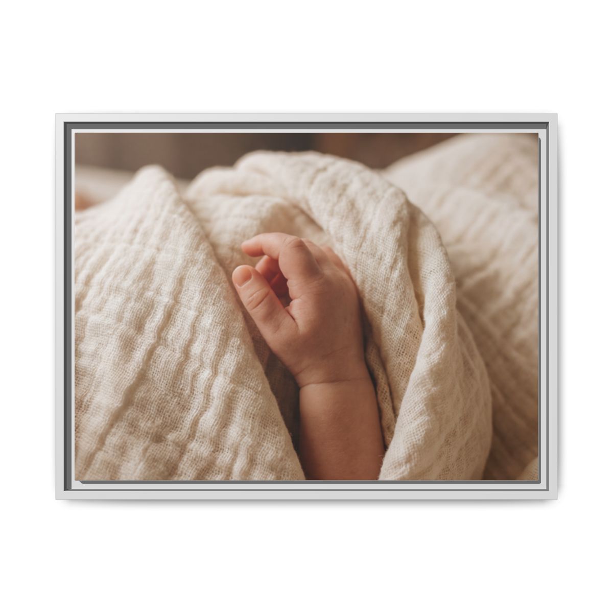 Framed Matte Canvas - Neutral Nursery — White / 1.25"