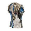Women's Tee with Classical Statue Street Art