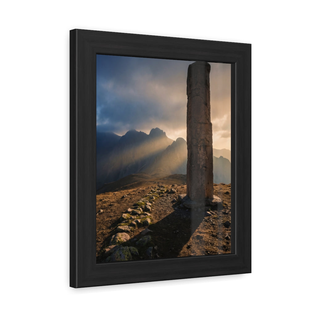 Framed Poster - Ancient Lion & Sun