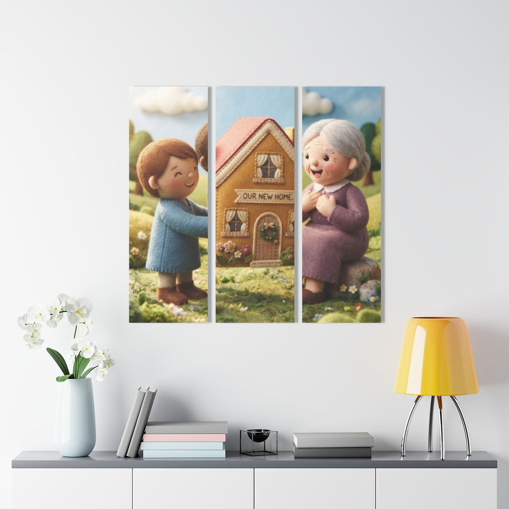 Acrylic Prints - Our Cozy Home Triptych — Portrait |...