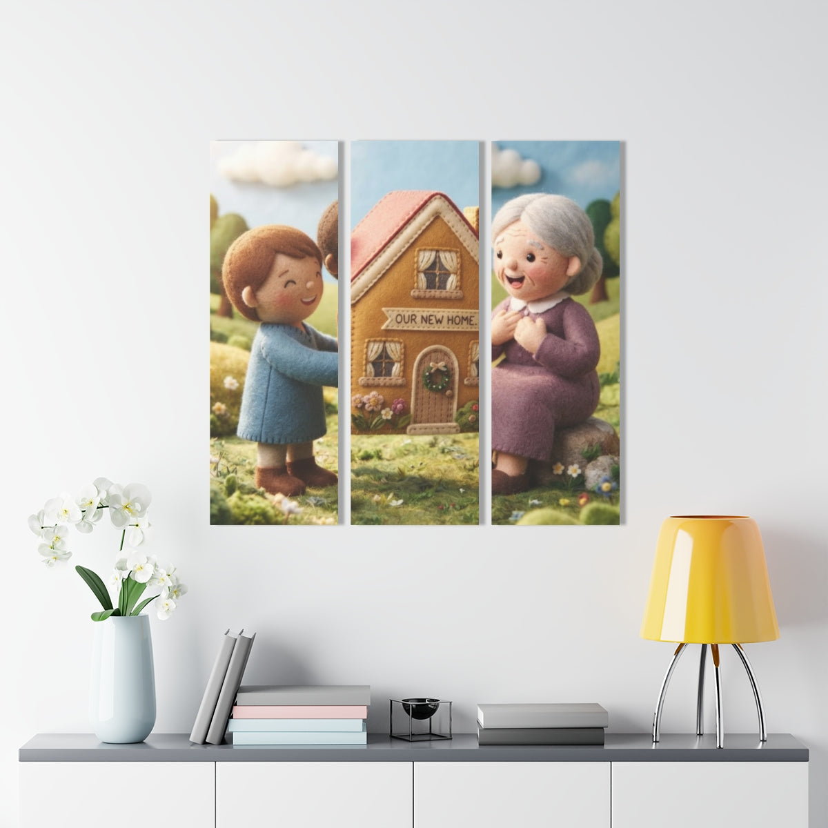 Acrylic Prints - Our Cozy Home Triptych — Portrait |...