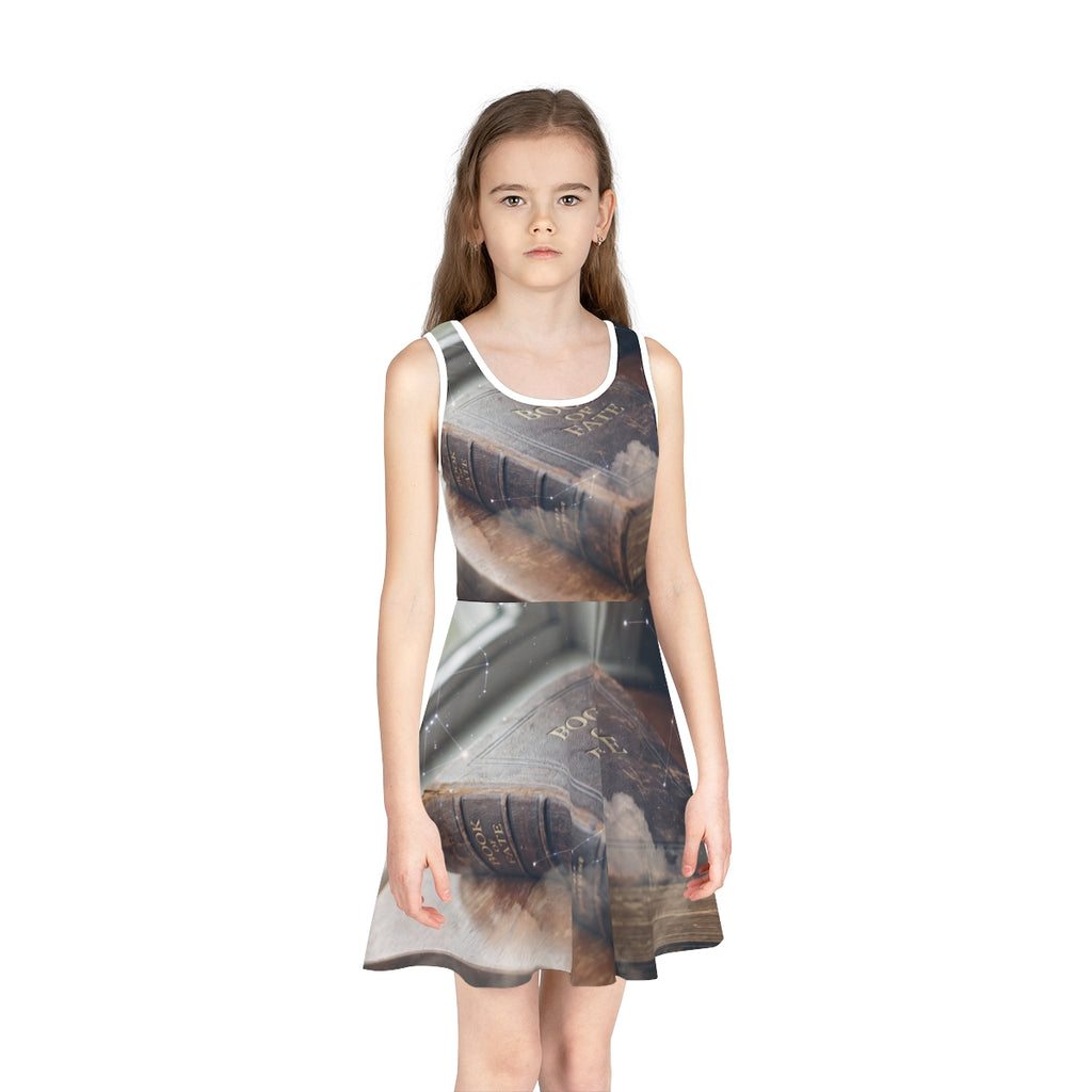 Girls' Sleeveless Sundress with Celestial Tome