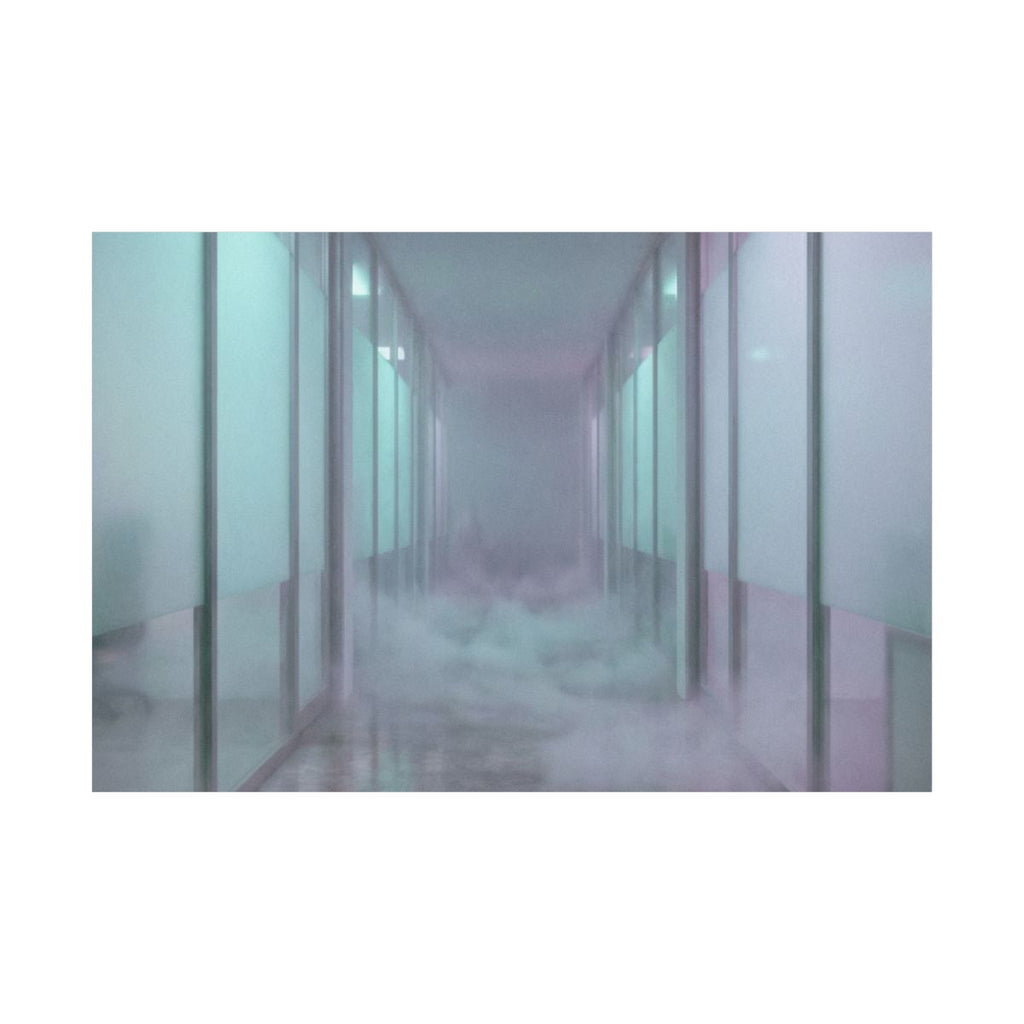 Matte Horizontal Posters - Liminal Corridor Fog Art Print......