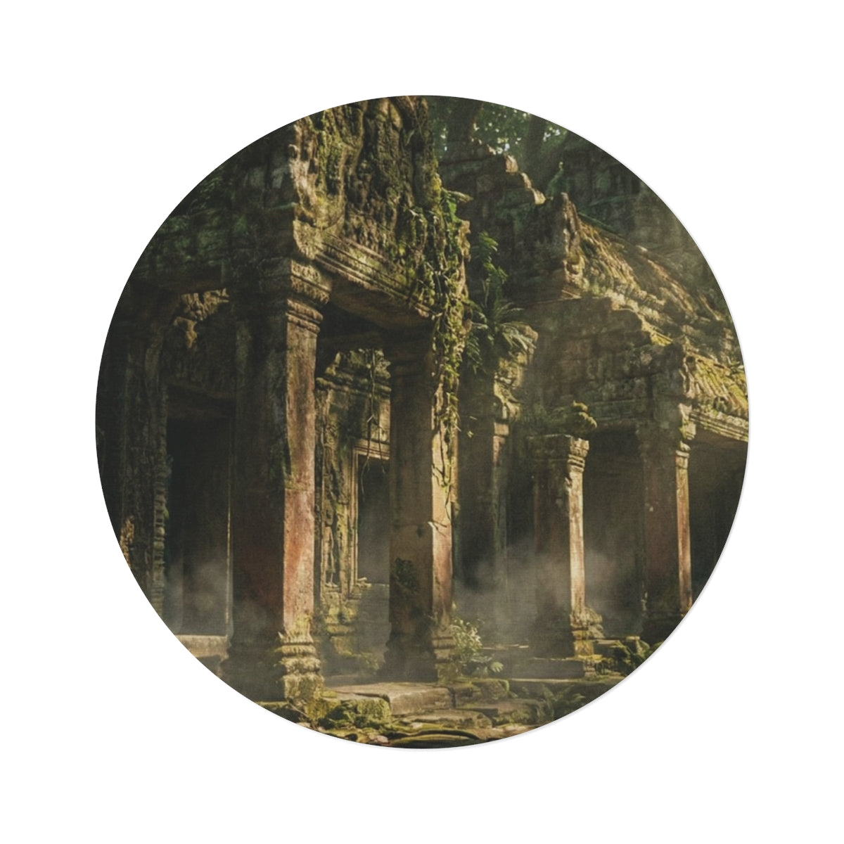 Round Rug - Mystic Temple Sanctuary | Echovira Gallery