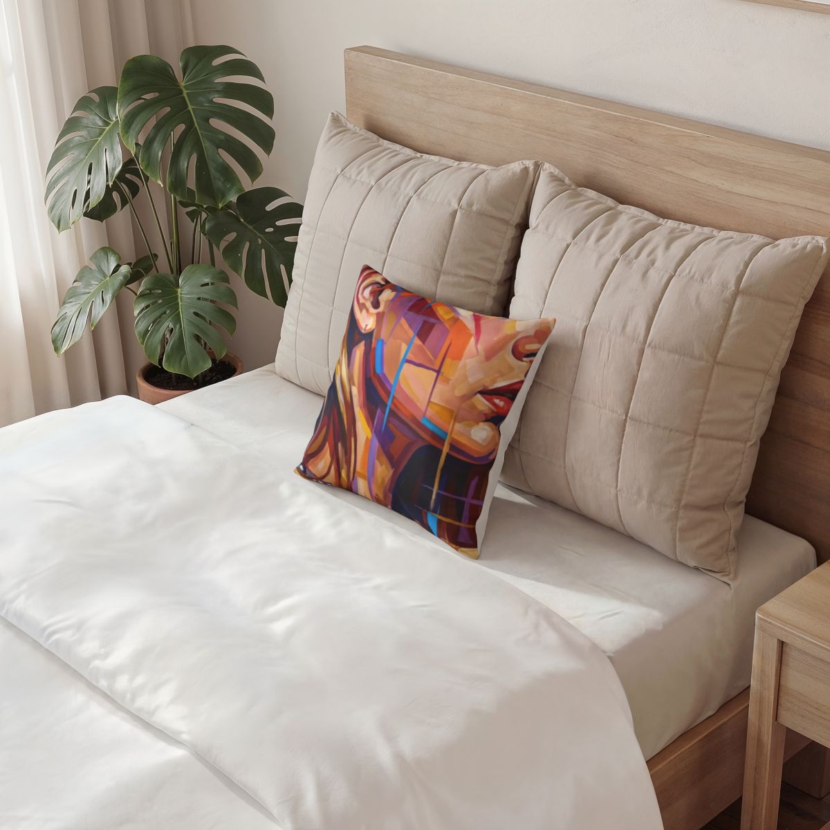 Poly Velvet Pillow - Shattered Elegance | Echovira Gallery