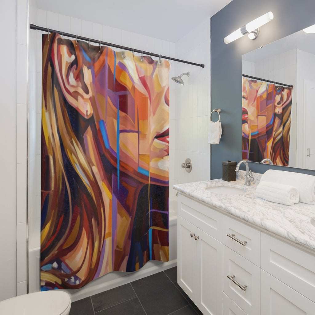 Shower Curtain - Shattered Elegance | Echovira Gallery