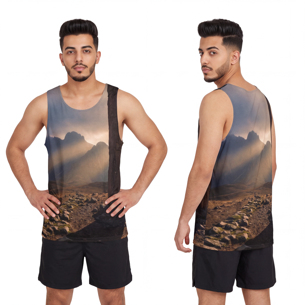 Men's Tank - Mystic Monolith Ancient Persian Mountain Art |...