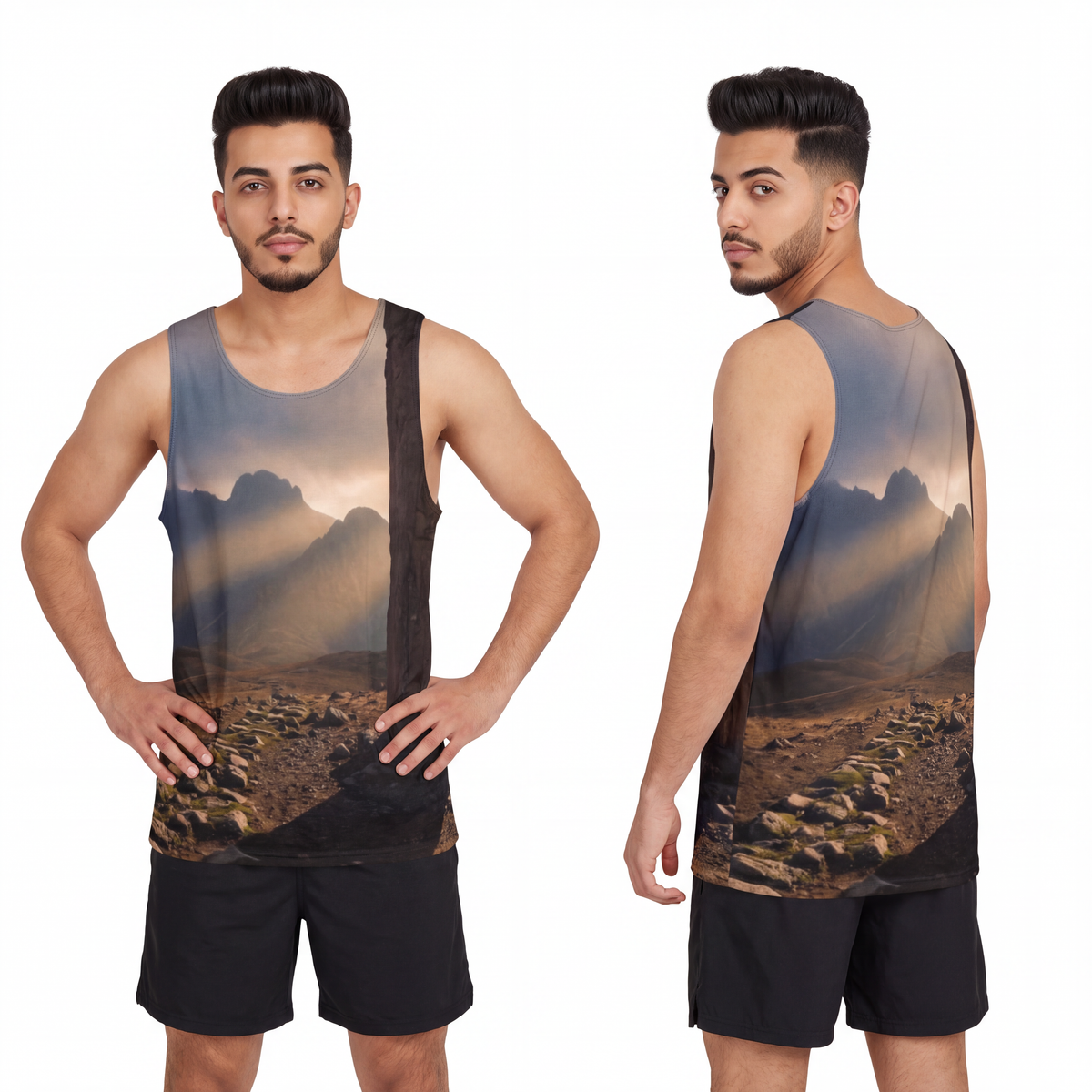 Men's Tank - Mystic Monolith Ancient Persian Mountain Art |...