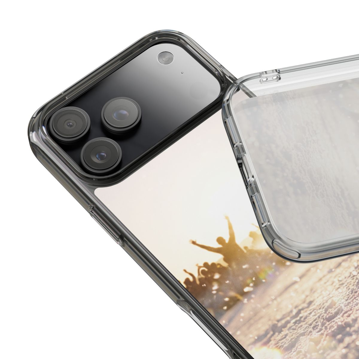 Golden Hour Crowd Clear iPhone Case