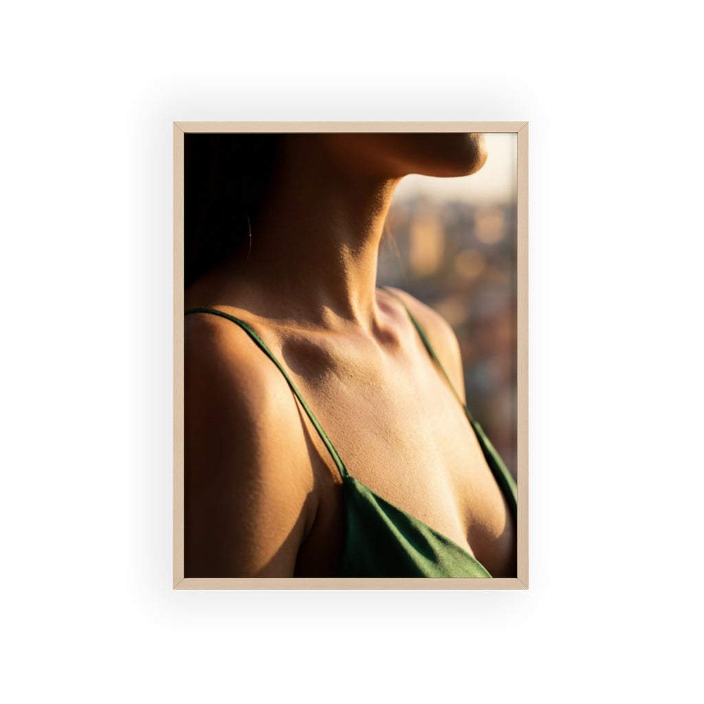 Poster with Wooden Frame - Sunlit Portrait