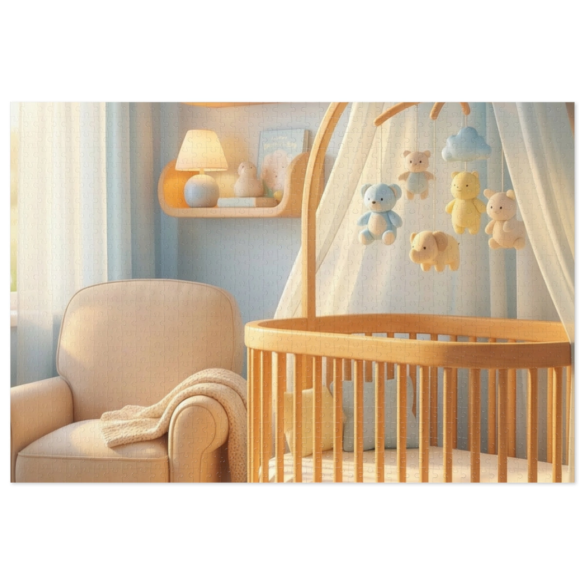 Jigsaw Puzzle with Tin - Dreamy Serene Nursery Art (30, 110...