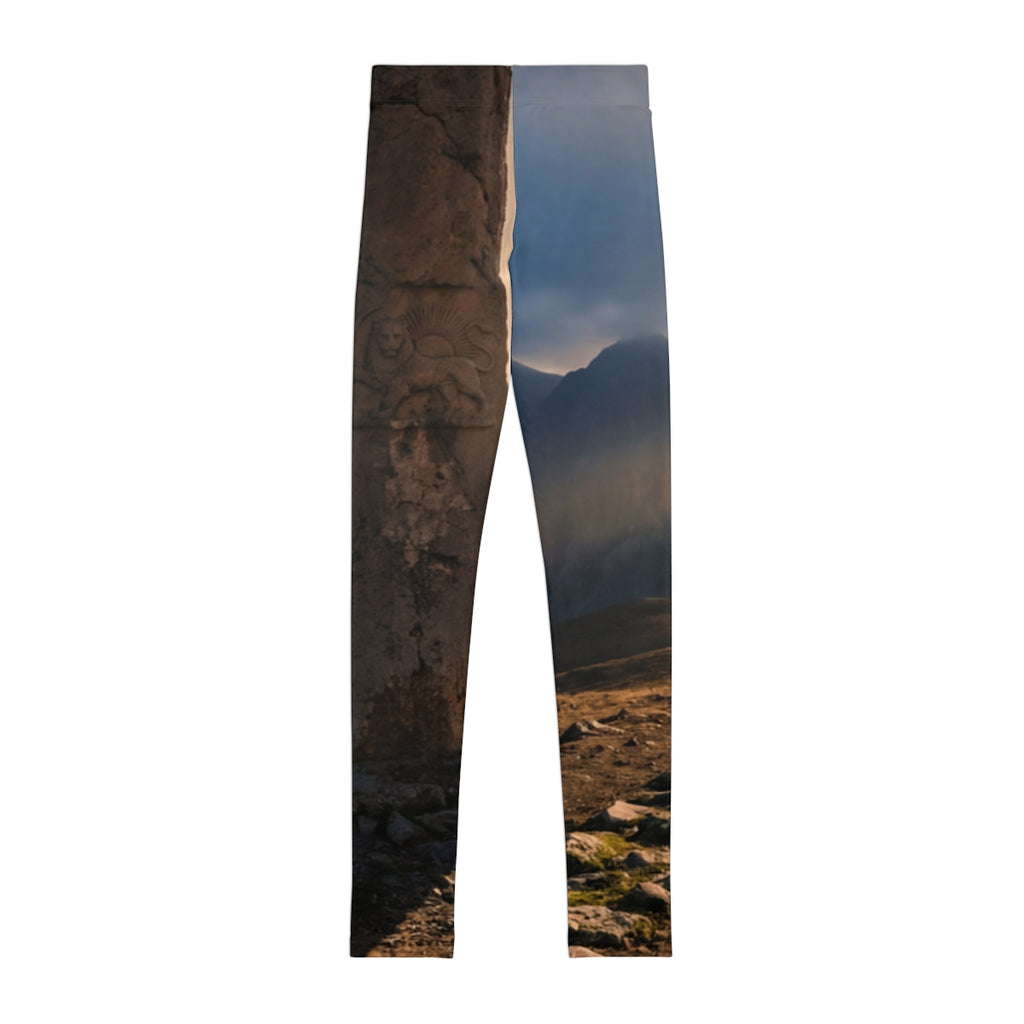 Youth Leggings - Ancient Mountains